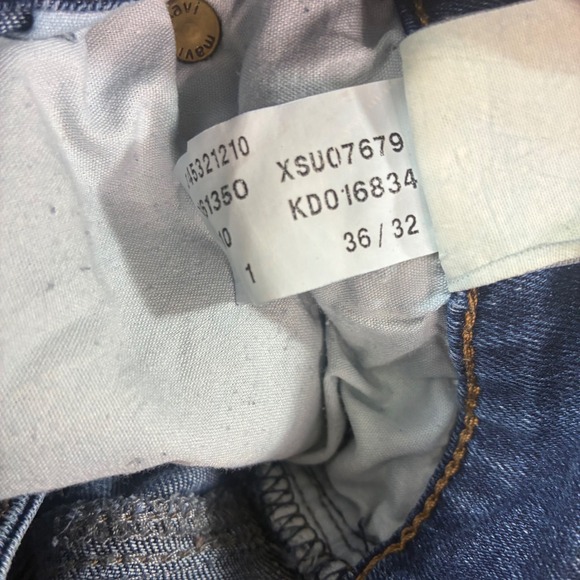 Mavi Jeans Zach Straight Leg Mens 36x32 Blue Faded Whiskered Casual Denim Dark - Picture 5 of 9